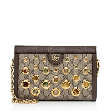 gucci eyelet bag|gucci leather shoulder bag.